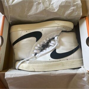 White Nike blazers